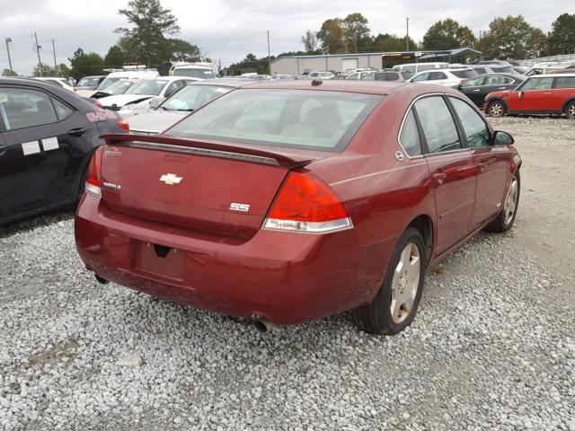 2G1WD58C179215518 - 2007 CHEVROLET IMPALA SUP 勃艮第红 照片 4