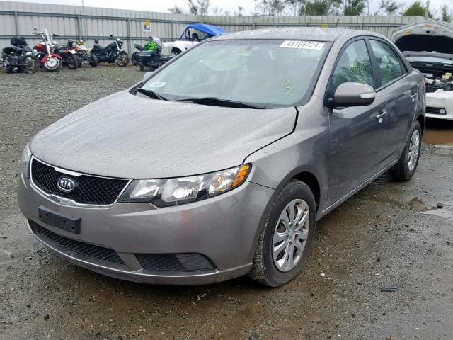 KNAFU4A20A5813278 - 2010 KIA FORTE EX GRAY photo 2