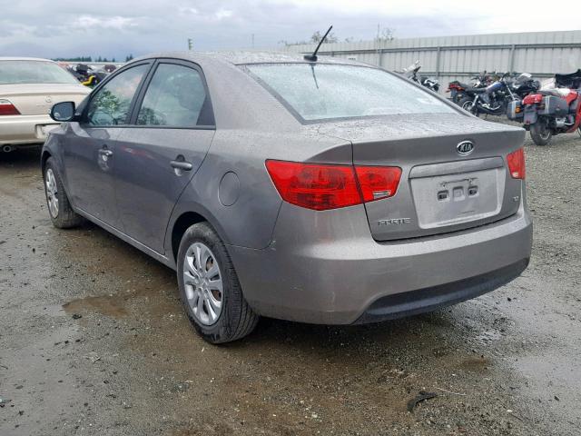 KNAFU4A20A5813278 - 2010 KIA FORTE EX GRAY photo 3