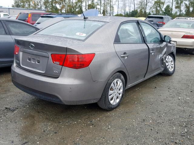 KNAFU4A20A5813278 - 2010 KIA FORTE EX GRAY photo 4