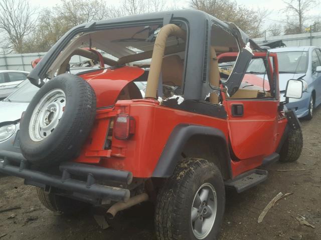 1J4FY29P0WP717149 - 1998 JEEP WRANGLER / RED photo 4