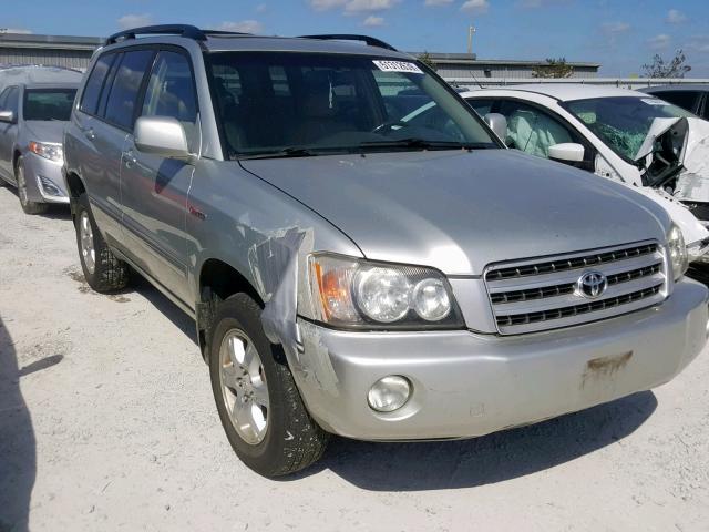 JTEHF21A330130830 - 2003 TOYOTA HIGHLANDER SILVER photo 1