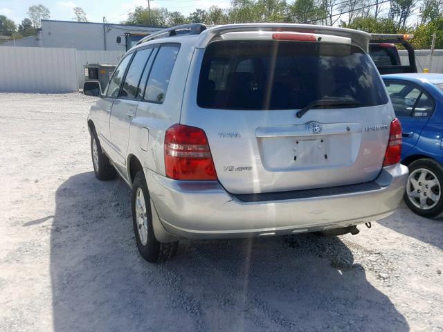 JTEHF21A330130830 - 2003 TOYOTA HIGHLANDER SILVER photo 3