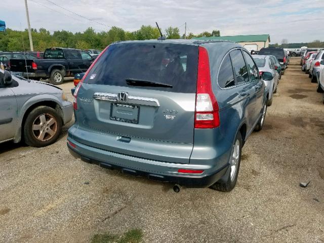 5J6RE4H75AL028940 - 2010 HONDA CR-V EXL BLUE photo 4