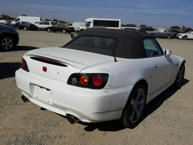 JHMAP21478S001657 - 2008 HONDA S2000 WHITE photo 4