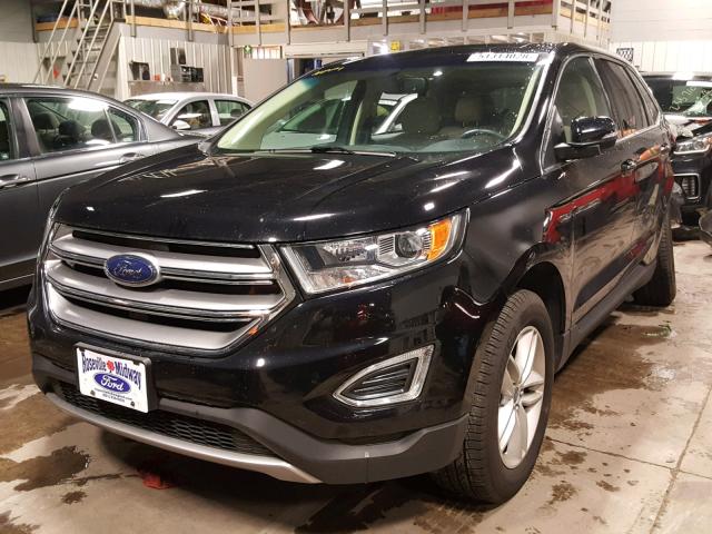 2FMPK4J99HBB20933 - 2017 FORD EDGE SEL BLACK photo 2