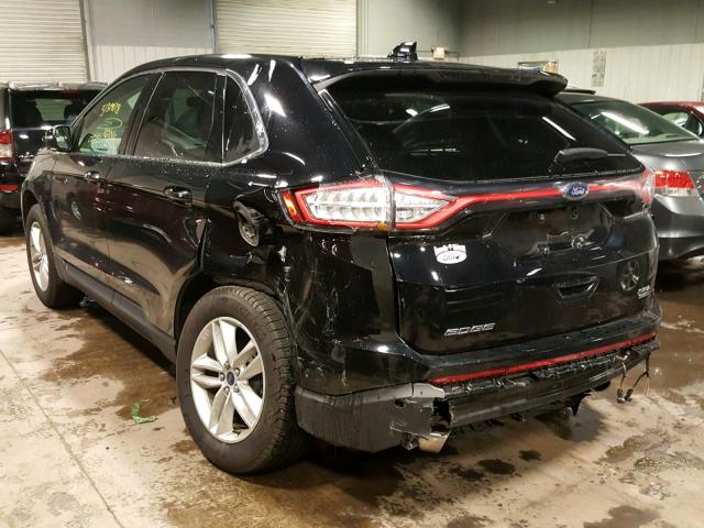 2FMPK4J99HBB20933 - 2017 FORD EDGE SEL BLACK photo 3