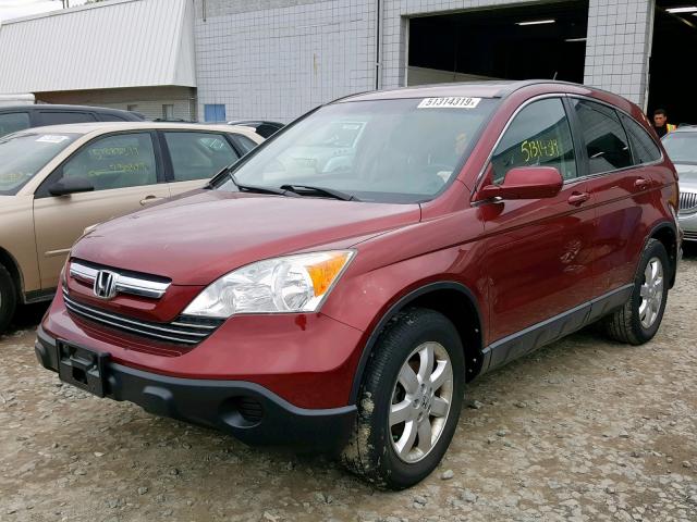 JHLRE487X9C004136 - 2009 HONDA CR-V EXL RED photo 1