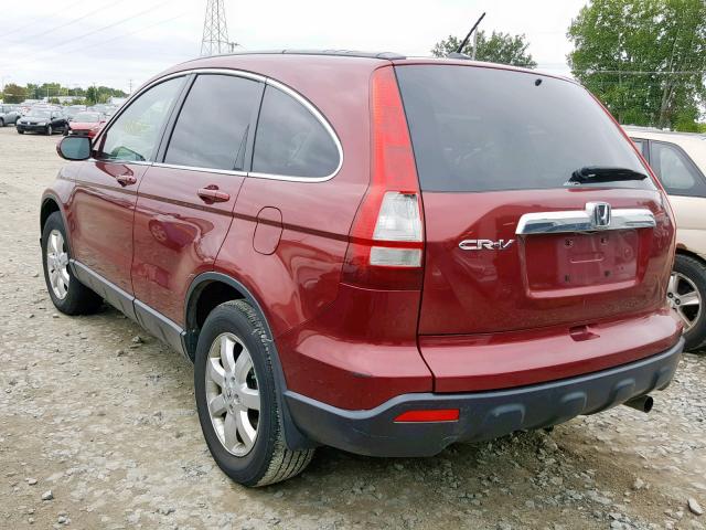 JHLRE487X9C004136 - 2009 HONDA CR-V EXL RED photo 3