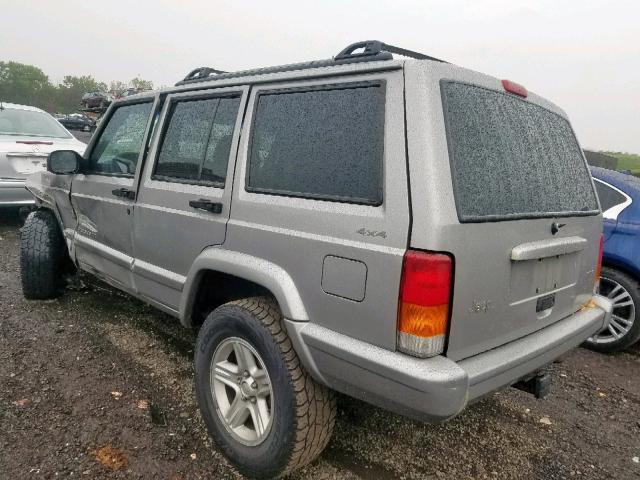 1J4FF58SX1L552160 - 2001 JEEP CHEROKEE C GRAY photo 3