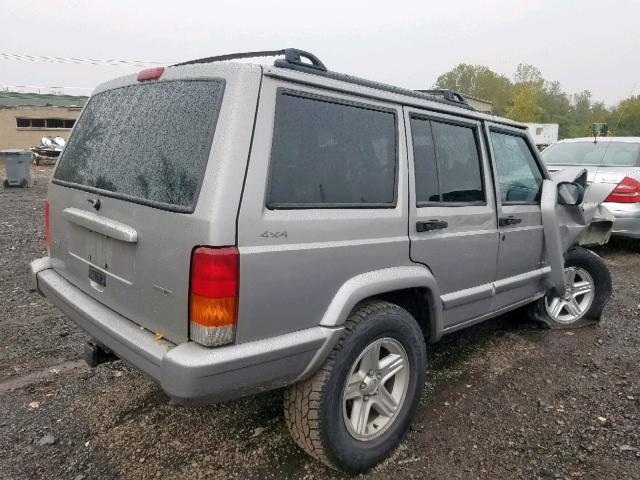 1J4FF58SX1L552160 - 2001 JEEP CHEROKEE C GRAY photo 4