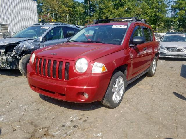 1J8FF47W87D170192 - 2007 JEEP COMPASS RED photo 2