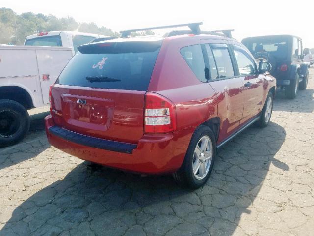 1J8FF47W87D170192 - 2007 JEEP COMPASS RED photo 4