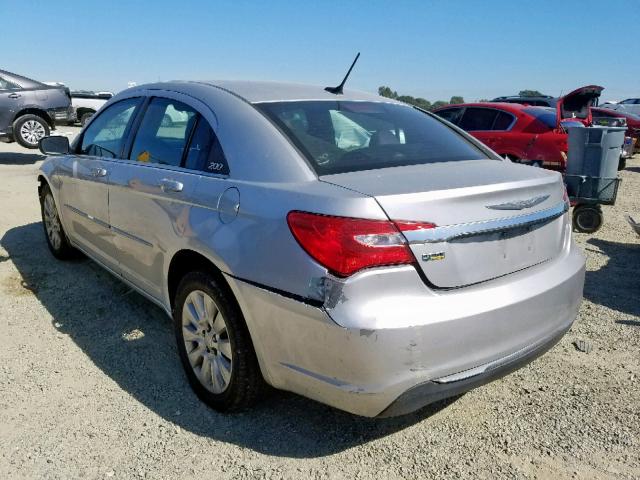 1C3CCBAB4CN209978 - 2012 CHRYSLER 200 LX SILVER photo 3