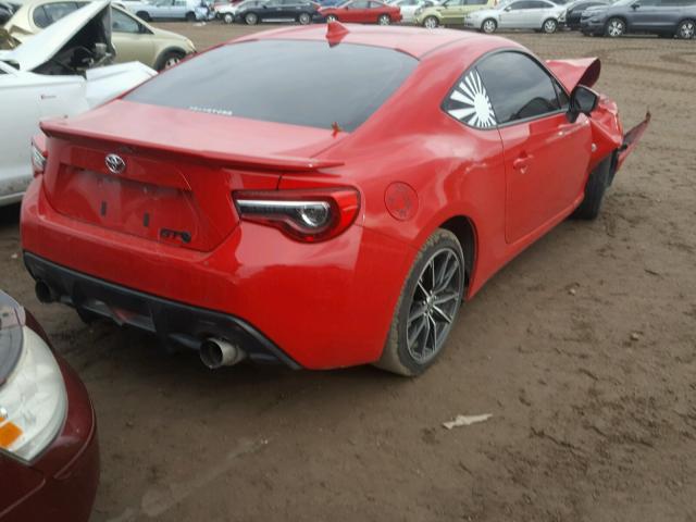 JF1ZNAA1XH8706000 - 2017 TOYOTA 86 BASE RED photo 4