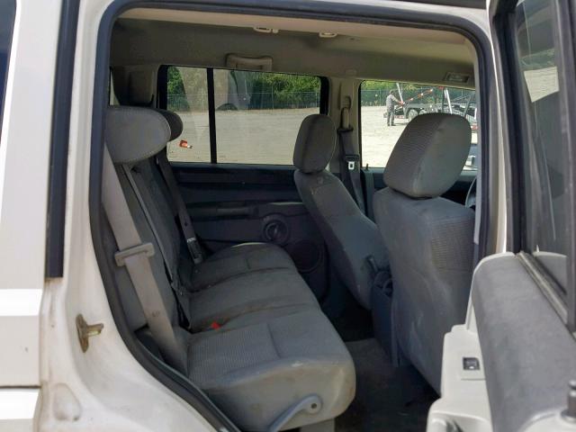1J8HG48K06C342723 - 2006 JEEP COMMANDER თეთრი ფოტო 6