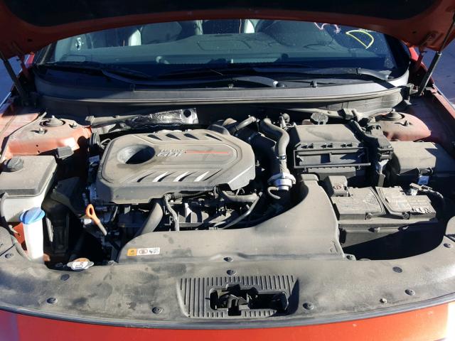 5NPE34AB1FH198958 - 2015 HYUNDAI SONATA SPO ORANGE photo 7