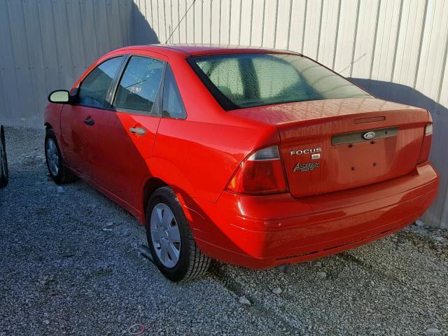 1FAFP34N67W264236 - 2007 FORD FOCUS ZX4 RED photo 3