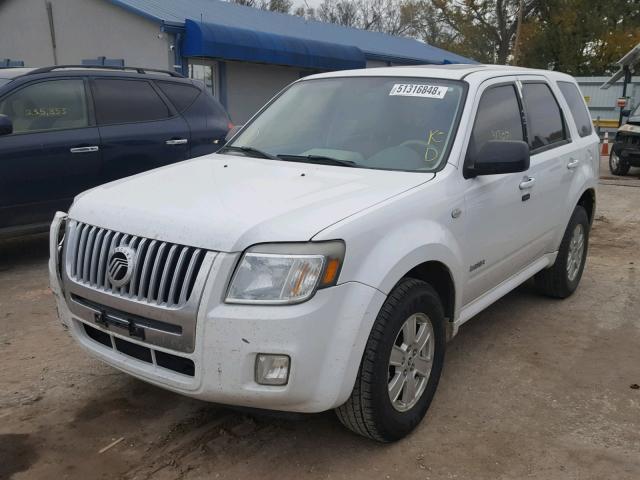 4M2CU81178KJ05264 - 2008 MERCURY MARINER WHITE photo 2