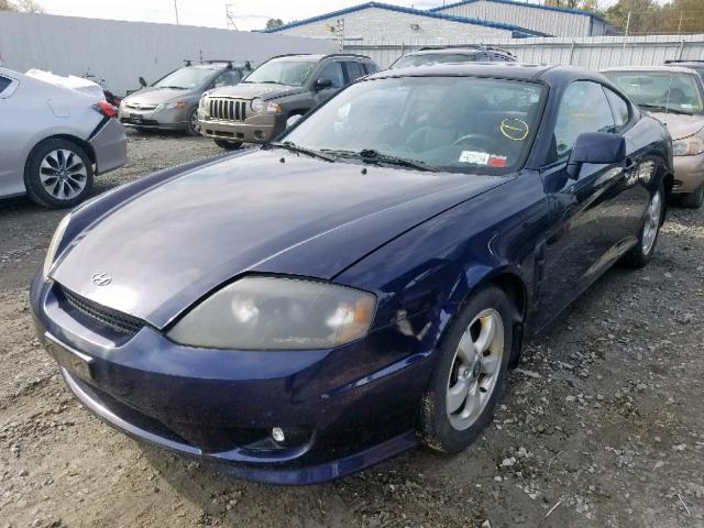 KMHHM65DX6U193048 - 2006 HYUNDAI TIBURON GS BLUE photo 2