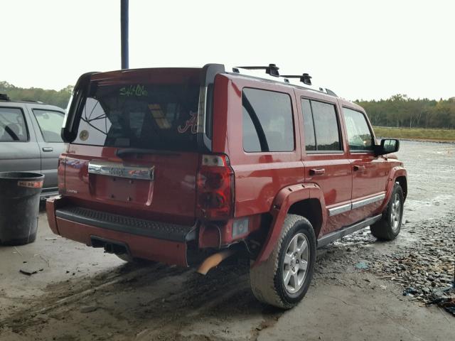 1J8HH58NX6C145734 - 2006 JEEP COMMANDER BURGUNDY photo 4