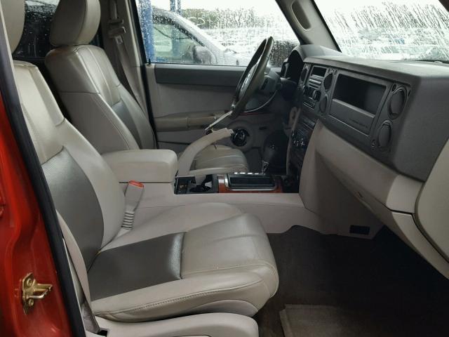 1J8HH58NX6C145734 - 2006 JEEP COMMANDER BURGUNDY photo 5
