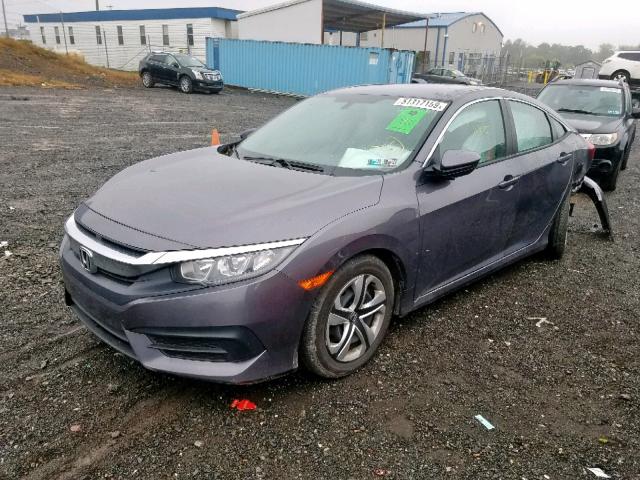 2HGFC2F54JH540546 - 2018 HONDA CIVIC LX GRAY photo 2