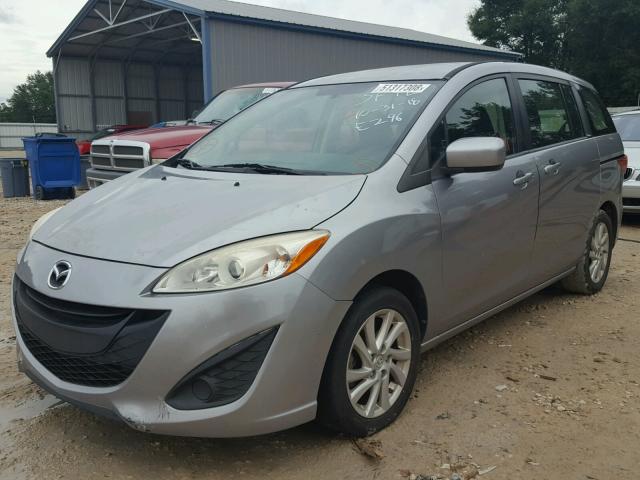 JM1CW2BL5C0119911 - 2012 MAZDA 5 GRAY photo 2