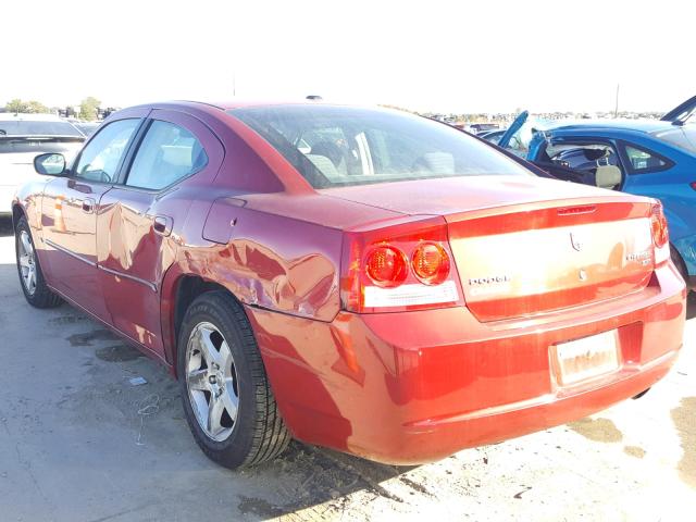 2B3CA3CV9AH250631 - 2010 DODGE CHARGER SX MAROON photo 3