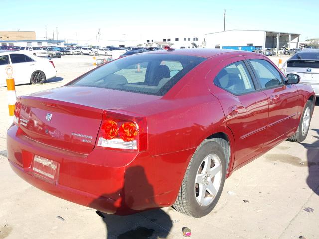 2B3CA3CV9AH250631 - 2010 DODGE CHARGER SX MAROON photo 4