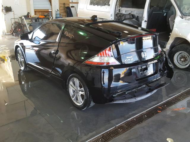 JHMZF1D49CS005312 - 2012 HONDA CR-Z BLACK photo 3