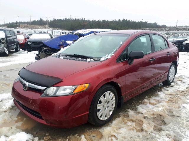 2HGFA15387H032363 - 2007 HONDA CIVIC DX RED photo 2