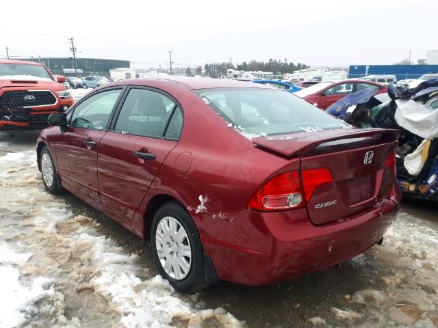 2HGFA15387H032363 - 2007 HONDA CIVIC DX RED photo 3