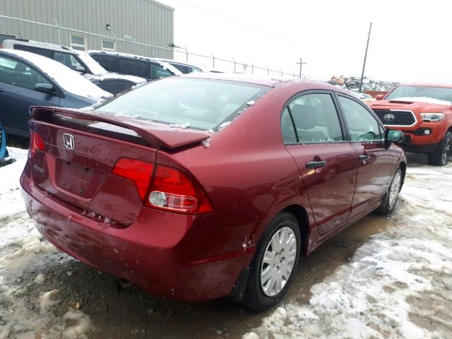 2HGFA15387H032363 - 2007 HONDA CIVIC DX RED photo 4