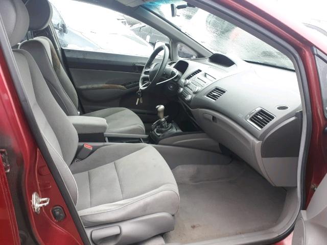 2HGFA15387H032363 - 2007 HONDA CIVIC DX RED photo 5