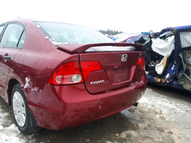 2HGFA15387H032363 - 2007 HONDA CIVIC DX RED photo 9