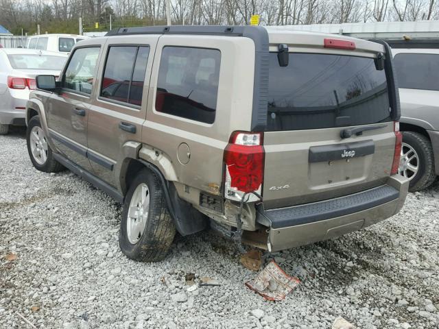 1J8HG48K96C123291 - 2006 JEEP COMMANDER BEIGE photo 3