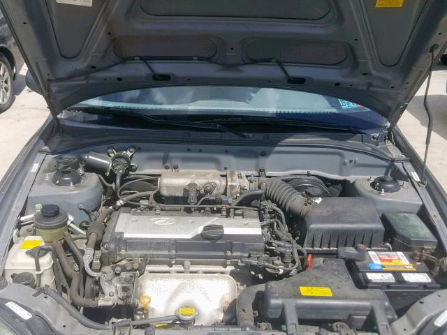 KMHCG45C95U602345 - 2005 HYUNDAI ACCENT GL GRAY photo 7