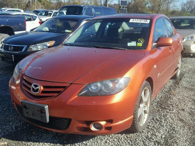 JM1BK323541157289 - 2004 MAZDA 3 S ORANGE photo 2