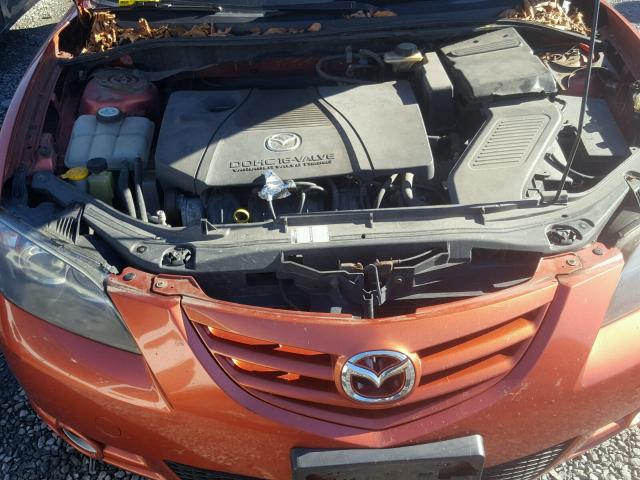 JM1BK323541157289 - 2004 MAZDA 3 S ORANGE photo 7