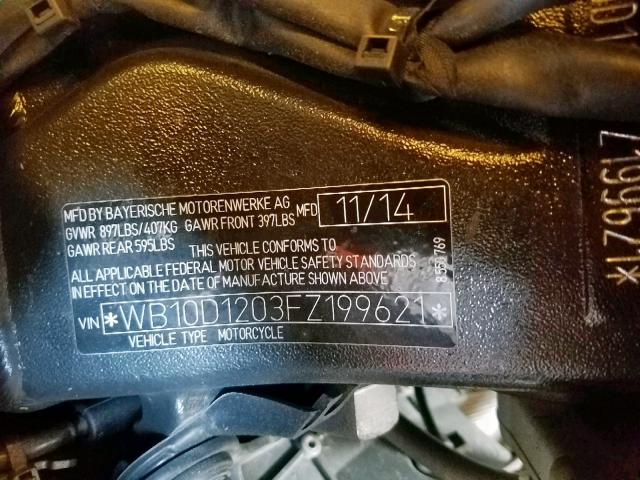 WB10D1203FZ199621 - 2015 BMW S 1000 R RED photo 10