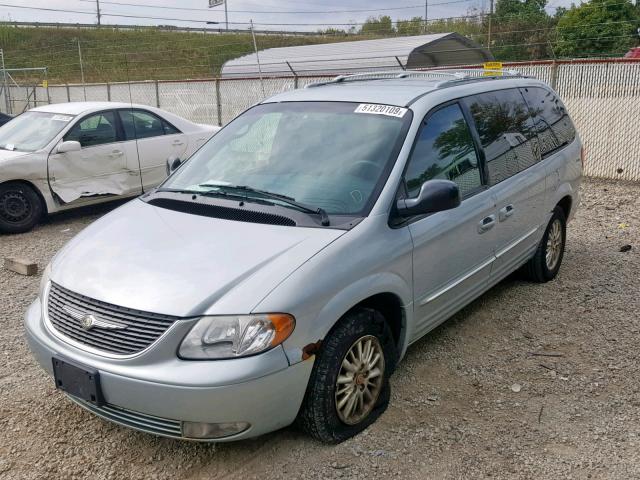 2C8GP64L92R507116 - 2002 CHRYSLER TOWN & COU SILVER photo 2