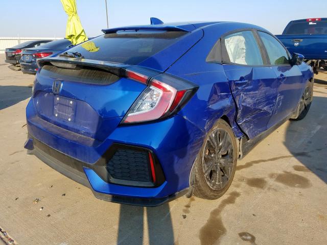 SHHFK7H50HU205780 - 2017 HONDA CIVIC EX BLUE photo 4