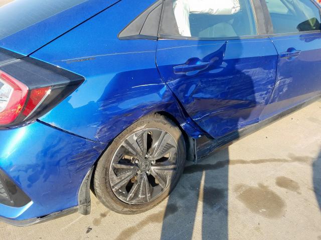 SHHFK7H50HU205780 - 2017 HONDA CIVIC EX BLUE photo 9