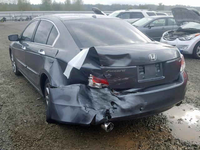 1HGCP3F85AA015467 - 2010 HONDA ACCORD EXL GRAY photo 3