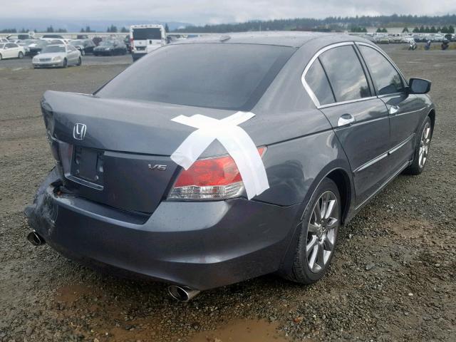 1HGCP3F85AA015467 - 2010 HONDA ACCORD EXL GRAY photo 4