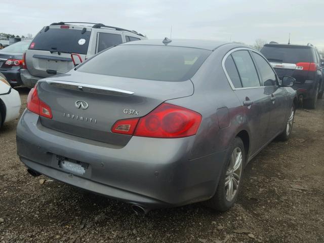 JN1CV6AR4DM751599 - 2013 INFINITI G37 GRAY photo 4