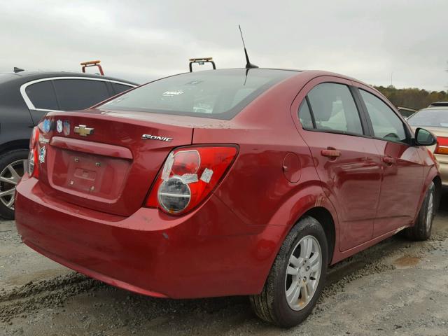 1G1JA5SH5C4113577 - 2012 CHEVROLET SONIC LS 红色 照片 4