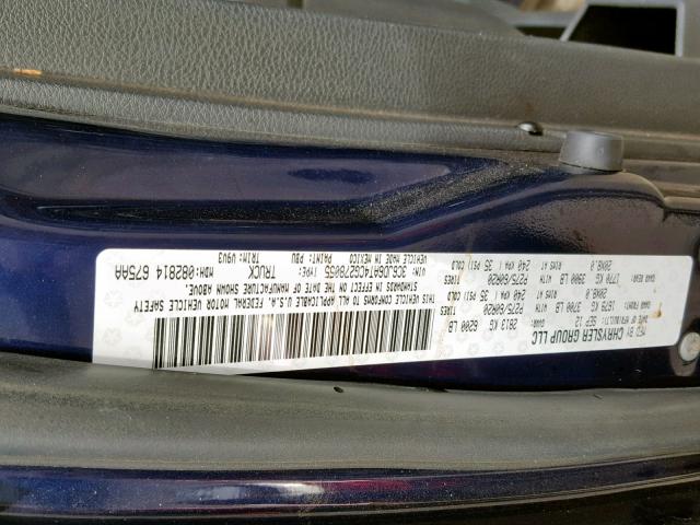 3C6JD6AT4CG278055 - 2012 DODGE RAM 1500 S BLUE photo 10