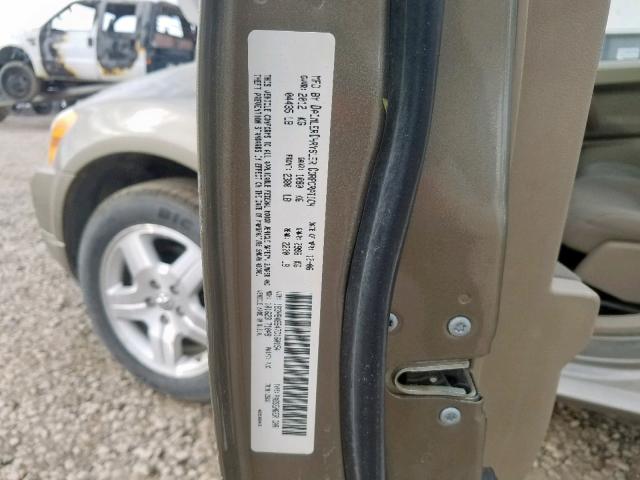 1B3HB48B47D160154 - 2007 DODGE CALIBER SX TAN photo 10